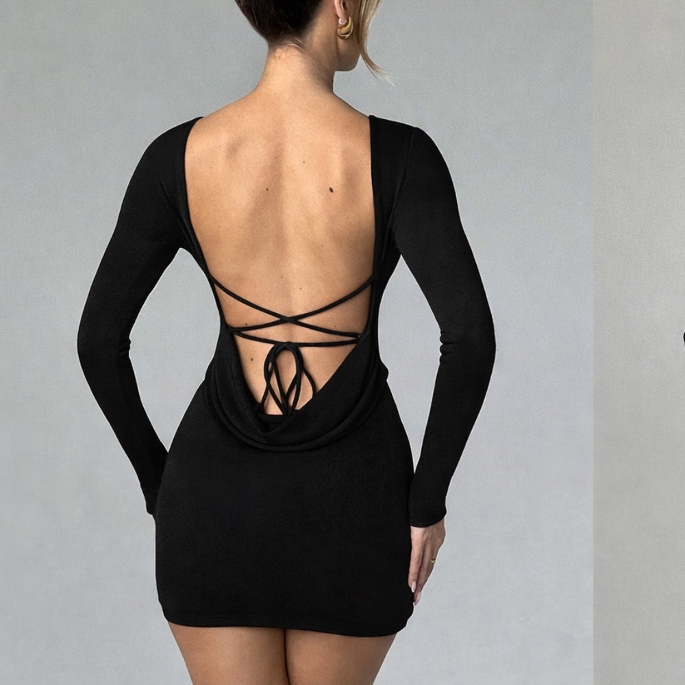 BABYBOO UNA MINI DRESS-BLACK